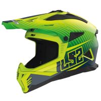 LS2 MX708 FAST II-06 DUCK off-road helma matná H-V zelená/žlutá vel.L